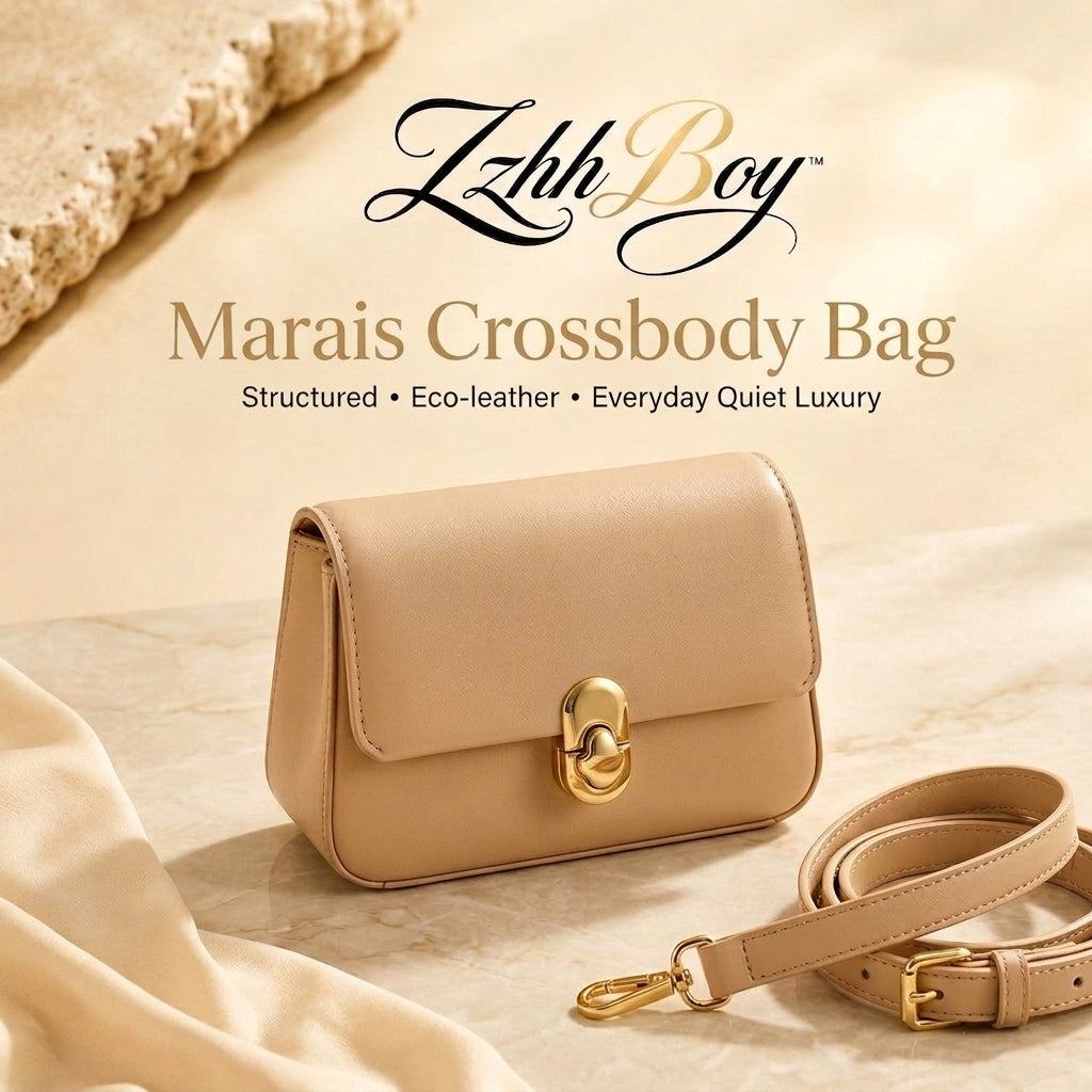 ZzhhBoy™ Marais Structured Mini Crossbody Bag – Vegan Leather Shoulder Purse