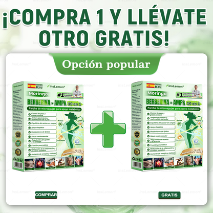 𝐈𝐧𝐬𝐋𝐞𝐦𝐨𝐧® 𝗠𝗼𝗿𝗶𝗻𝗴𝗮 × 𝗕𝗲𝗿𝗯𝗲𝗿𝗶𝗻𝗮 × 𝗔𝗠𝗣𝗞 𝟭𝟬-𝗶𝗻-𝟭 𝗣𝗮𝗿𝗰𝗵𝗲 𝗠𝗲𝘁𝗮𝗯𝗼𝗹𝗶𝗰𝗼 𝗱𝗲 𝗡𝗮𝗻𝗼 𝗠𝗶𝗰𝗿𝗼𝗮𝗴𝗵𝗮 (🇪🇸 Solo una vez al día, cambios visibles en 7 días) ✅ Para sobrepeso, diabetes, apnea del sueño, problemas articulares y más.