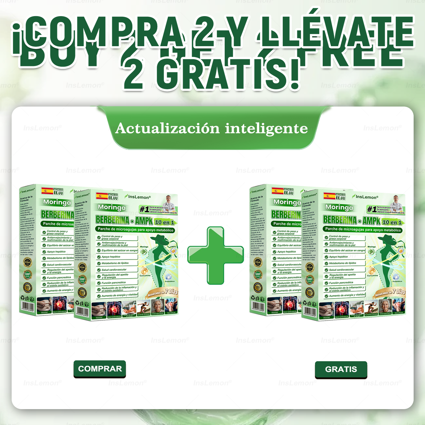 𝐈𝐧𝐬𝐋𝐞𝐦𝐨𝐧® 𝗠𝗼𝗿𝗶𝗻𝗴𝗮 × 𝗕𝗲𝗿𝗯𝗲𝗿𝗶𝗻𝗮 × 𝗔𝗠𝗣𝗞 𝟭𝟬-𝗶𝗻-𝟭 𝗣𝗮𝗿𝗰𝗵𝗲 𝗠𝗲𝘁𝗮𝗯𝗼𝗹𝗶𝗰𝗼 𝗱𝗲 𝗡𝗮𝗻𝗼 𝗠𝗶𝗰𝗿𝗼𝗮𝗴𝗵𝗮 (🇪🇸 Solo una vez al día, cambios visibles en 7 días) ✅ Para sobrepeso, diabetes, apnea del sueño, problemas articulares y más.