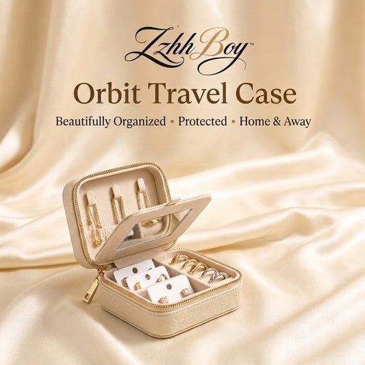 ZzhhBoy™ Orbit Compact Jewelry Travel Case – Ring, Earring & Necklace Organizer